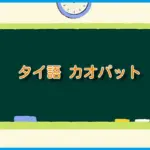 タイ語 カオパット